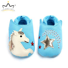 Winter Warm Newborn Baby Shoes Cute Unicorn Bear Puppy Dog Star Snowflake Pattern Thicken Cotton Boy Girl Shoes Floor Crib Boots 2024 - buy cheap