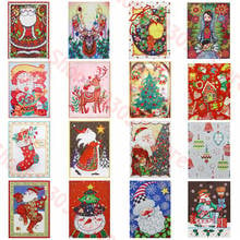 Pintura de diamantes 5D DIY, cuadro de árbol de Santa Claus con forma especial, bordado de diamantes, mosaico, pegatina de cruz, regalos de navidad 2024 - compra barato