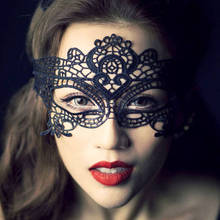 Máscara de olho com recortes pretos 1 peça, feminino, sexy, máscara de renda para baile de máscaras, fantasia de vestido 2024 - compre barato