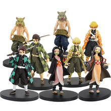 16cm 4pcs/set Demon Slayer Kimetsu No Yaiba Kamado Tanjirou Nezuko Agatsuma Zenitsu Hashibira Inosuke PVC Action Figure Toys 2024 - buy cheap