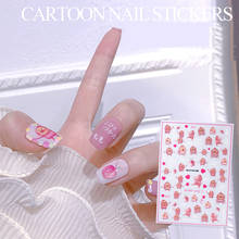 2021 New 3D Nail Art Stickers Bohemia Cartoon Pink Peach Image Nails Stickers For Nails Sticker Decorations Manicure Z0413 2024 - buy cheap