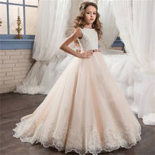 Light Champagne Sequins Lace Beads Applique Flower Girl Dresses For Wedding Girl First Holy Communion Special Occasion Dresses 2024 - buy cheap