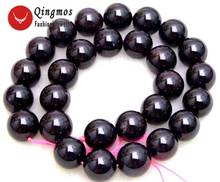 Qingmos Natural 13-14mm Brown Garnet Beads for Jewelry Making DIY Necklace Bracelet Earring Natural Stone Loose Beads Strand 15" 2024 - buy cheap