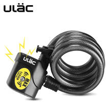 Ulac Bike Lock Bicycle Electronic Alarm Lock Cycling 110Db Loud Cable Mtb Bicycle Anti-Theft Locks Road Bike Safe Wire Locks 2024 - buy cheap