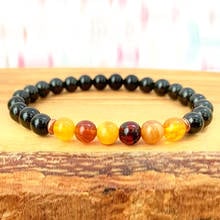 MG1004 New Design 6 mm Black Tourmaline Bracelet Protection from Psychic Attack Wrist Mala Root Chakra Yoga Bracelet 2024 - buy cheap