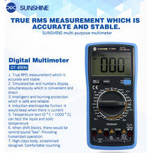 SUNSHINE DT-890N Цифровой мультиметр транзисторный конденсатор тестер переменного тока/постоянного тока Амперметр Вольт Ом метр тестер Multimetro ЖК-дисплей Дисплей 2024 - купить недорого