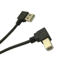 0,5 м прямоугольный USB 2,0 A папа налево угловой B папа 90 градусов принтер сканер компьютерный кабель 2024 - купить недорого