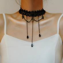 Винтажное ожерелье-чокер для женщин, готическое ювелирное изделие, ожерелье с воротником, кулоны, Модные женские вечерние ювелирные изделия 2024 - купить недорого