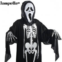 Disfraz de Halloween calavera esqueleto fantasma endemoniado Cosplay disfraces adultos niños y niños carnaval mascarada vestido batas máscara de miedo 2024 - compra barato