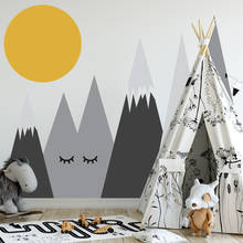 Vinyl Decorative Wall Sticker for Kids Children's Room Cartoon Mountain Wall Decal DIY Waterproof Wallpaper Mural Peel and Stick 2024 - buy cheap