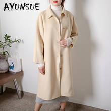 Primavera outono casaco de lã roupas femininas 2020 casaco de lã dupla face feminino coreano casaco de lã abrigo mujer f060 yy2076 2024 - compre barato