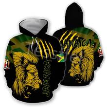 Tessffel jamaica lion juah jaqueta 3d, moletom masculino com zíper jaqueta casual outono inverno 2024 - compre barato
