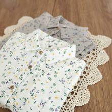 Lamjourney-Blusa de manga larga con estampado de flores, camisa de hilo de algodón, primavera, 2021 2024 - compra barato