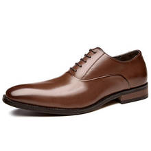 Мужские официальные туфли из натуральной кожи, оксфорды для мужчин, Итальянская Классическая обувь 2020, свадебные туфли, Кожаные броги на шнуровке dfg567 2024 - купить недорого