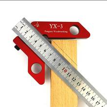 Trazador de carpintería, herramienta de marcado de regla de trazado de 45 ° y 90 °, buscador de centro circular, medidor de diseño, 300mm 2024 - compra barato