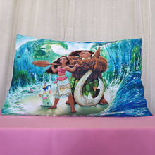 Disney Cartoon Green Moana Pillow sham for Kids Bedroom Decor Girls Bedding Pillow Covers 1 piece cases Children's 3D Printing 2024 - buy cheap