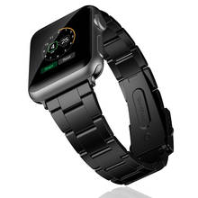 Ремешок для apple watch band 5 4 3 браслет из нержавеющей стали для iwatch 44 мм 40 мм 42 мм 38 мм узкий ремешок pulseira correa 2024 - купить недорого