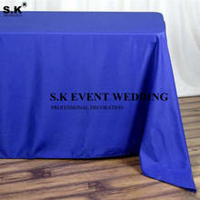 90x132 "полиэфирная прямоугольная скатерть для банкета, скатерть для свадебного события, украшение для столовой 2024 - купить недорого