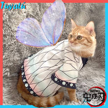 Pet Cat Cosplay Clothes for Small Large Dog Cat Costume Demon Slayer Mugen Train Tanjiro Cosplay Kamado Nezuko Nezuko Inosuke 2024 - buy cheap