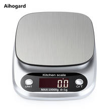 10kg/1g LCD Electronic Kitchen Scales Household Balance Cooking Measure Tool Stainless Steel Digital Weighing Food scale g OZ ML 2024 - buy cheap