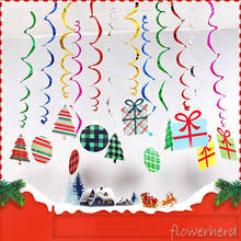 12 шт рождественские спиральные подвесные рождественские украшения, домашний кулон, рождественские украшения, вечерние украшения, сцена, празднование 2024 - купить недорого