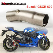 Tubo de escape medio GSXR 600, silenciador de sección deslizante para SUZUKI GSXR600, 2014, 2015, 2016 2024 - compra barato