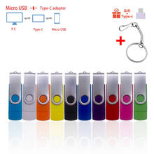 Over 10pcs Free Logo Micro OTG USB Flash Pen Drive 2.0 4gb 8gb 16gb 32gb Cool Android/PC Pendrive Storage Disk Memory Stick Gift 2024 - buy cheap