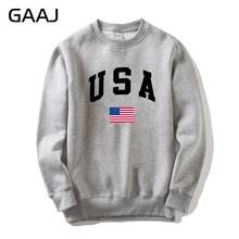 GAAJ USA America Flag Men Women Sweatshirt Casual Hooded Printed Popular Fleece Man Jacket Sweatshirt Homme Brand Clothing 2024 - buy cheap