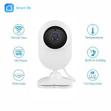 Wouwon Tuya SmartLife App Baby Monitor Baby Camera Detect Temperature 1080P Mini IP Camera WiFi Built-in lullaby CCTV Camera 2024 - buy cheap