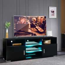 Soporte de TV de alto brillo, mueble con luz LED, 57 pulgadas, para el hogar, sala de estar, envío a EE. UU. 2024 - compra barato