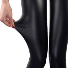 Women Fashion Faux Leather Skinny Pants High Waist Stretchy Leggings Trousers 2024 - buy cheap