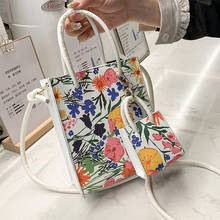 2021 Fashion Flower Print Crossbody Bags Women Travel Tote Bags Summer PU Leather Designer Handbags Women Bags Sac A Main Femme 2024 - buy cheap