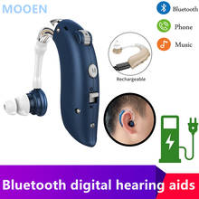 Audífono Digital recargable con Bluetooth para ancianos, amplificador de audición, dispositivo ajustable, BTE 2024 - compra barato