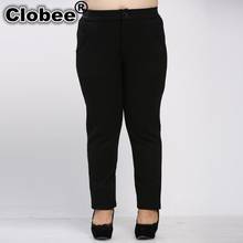 Pantalones largos elásticos de cintura alta para mujer, blusa Sexy para Fitness, color negro, M257 talla grande, 2019 2024 - compra barato