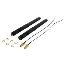 Dual Band WiFi 2.4GHz 5GHz 5.8GHz 8DBi RP-SMA Male Antenna & 20cm 8 Inch U.FL MHF4 to RP-SMA Female Pigtail Cable 2-Pack 2024 - buy cheap