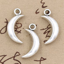 Abalorios de luna de 31x14mm, colgantes de Color plata y bronce antiguo, manualidades artesanales, joyería tibetana hecha a mano, 6 uds. 2024 - compra barato