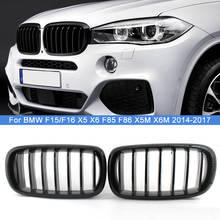 Recambio de rejilla delantera de riñón doble para BMW, accesorio de color negro con acabado brillante, estilo de coche, modelos F15, F16, X5, X6, F85, F86, X5M y X6M, años 2014 a 2017, 1 par 2024 - compra barato