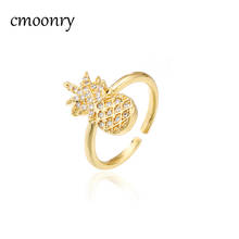Cmoonry простой ананас кольцо для женщин Женский милый кольца романтический подарок на день рождения для подруги модный камень циркон ювелирные изделия 2024 - купить недорого