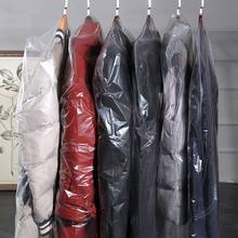 Bolsas de armazenamento de roupas, 60x100cm, capas de roupas, saco transparente, grosso, lavável, capa de roupa para vestir com poeira, 10 peças 2024 - compre barato