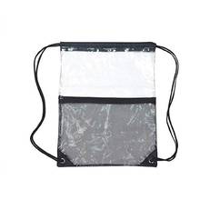 Nova mochila transparente com cordão, sacola escolar para ginástica e esportes, m2ea 2024 - compre barato