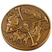 Factory Outlet Custom Antique Brass Coin Low Price 3D Embossed Metal Coin 2024 - buy cheap