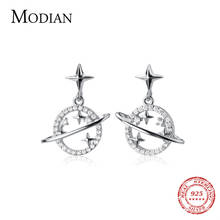 MODIAN Fashion Wedding Luxury Starry Sky Earring for Women 925 Sterling Silver Radiant Zircon Planet Drop Earring Fine Jewelry 2024 - buy cheap