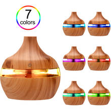 Electric Wood Grain Air Humidifier Mini Essential Aroma Oil Diffuser Ultrasonic USB Rechargeable Humidifier with LED Light 2024 - buy cheap