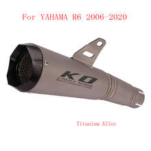 Silenciador de aleación de titanio para Yamaha YZF R6, sistema de Escape, repuesto de Escape, 2006-2020 2024 - compra barato