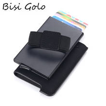 BISI GORO RFID Credit Card Holder Automatic Pouch for Credit Card Men and Women Unisex High Quality ID Case PU Leather Wallets 2024 - compre barato