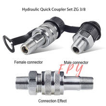 1Pc 3/8'' NPT Hydraulic Quick Coupler  Hydraulic Tools Accessories Hydraulic Quick Couplings Set Zg3/8 Hydraulic Connector 2024 - buy cheap