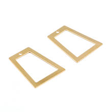 Brass Geometry Charms, Raw Brass Earrings Findings,Raw Brass Pendant, Rectangle Earrings Brass Charm,28.5mmx24mm-RB1117 2024 - buy cheap