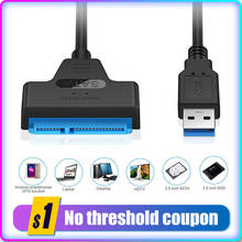 USB 3,0 для SATA3 + 22pin кабель для жесткого диска конвертер 5 Гбит/с USB адаптер для 2,5 дюймов SSD HDD жесткий диск SATA адаптер кабель конвертер 2024 - купить недорого