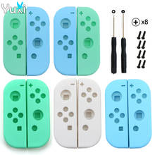 Чехол-накладка YuXi для NAND Switch NS NX JoyCon Joy Con с контроллером, Корпус для замены, пластиковый, зеленый, синий, белый 2024 - купить недорого