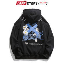 Lappster-juventude harajuku gráfico com capuz hoodies 2021 outono dos homens japonês streetwear impresso moletom masculino do vintage 2024 - compre barato